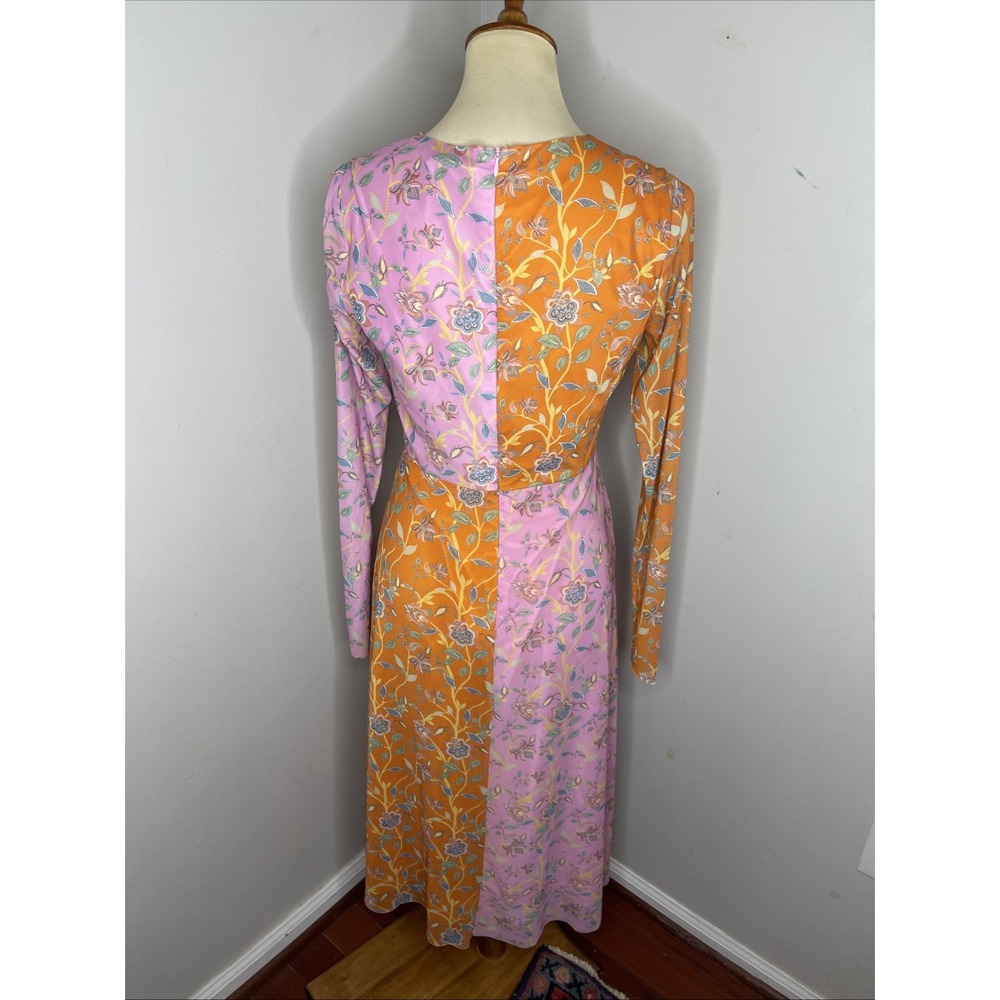 Rachel Antonoff Olivia Mesh Midi Dress Original‎ Powder Room Floral Size 8 - Picture 3 of 8
